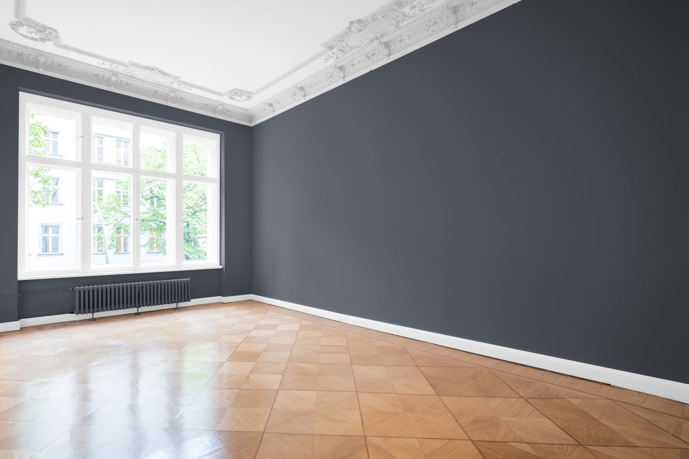 Smooth painted interior walls